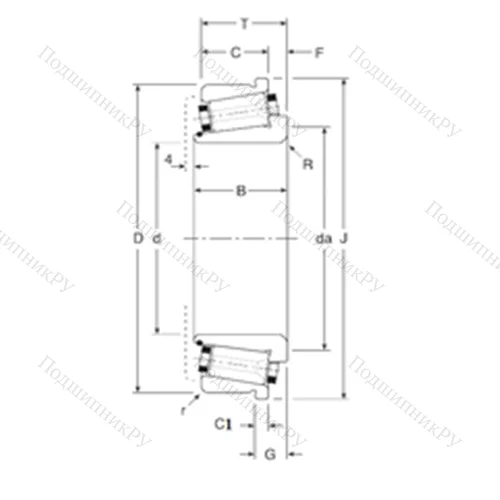 Подшипник роликовый радиально-упорный 110053X/110098XC