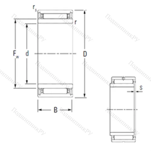Подшипник игольчатый радиальный NKJ 6/12
