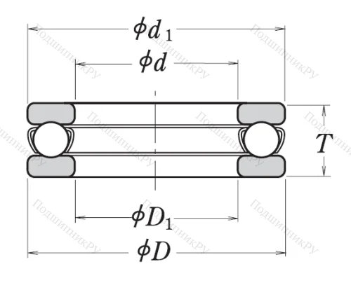 Упорный шариковый подшипник 51407 от производителя  NSK