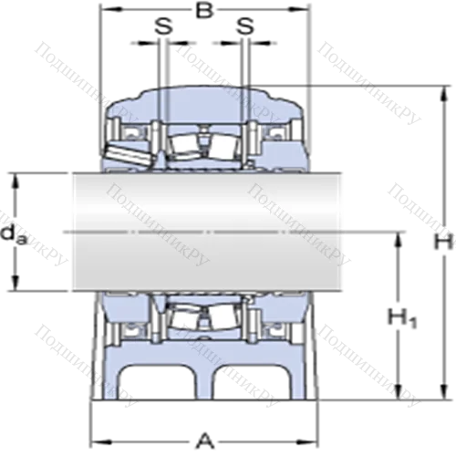 Стационарные роликоподшипниковые узлы ( ConCentra, для метрических валов) SYNT 100 LTF